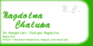 magdolna chalupa business card